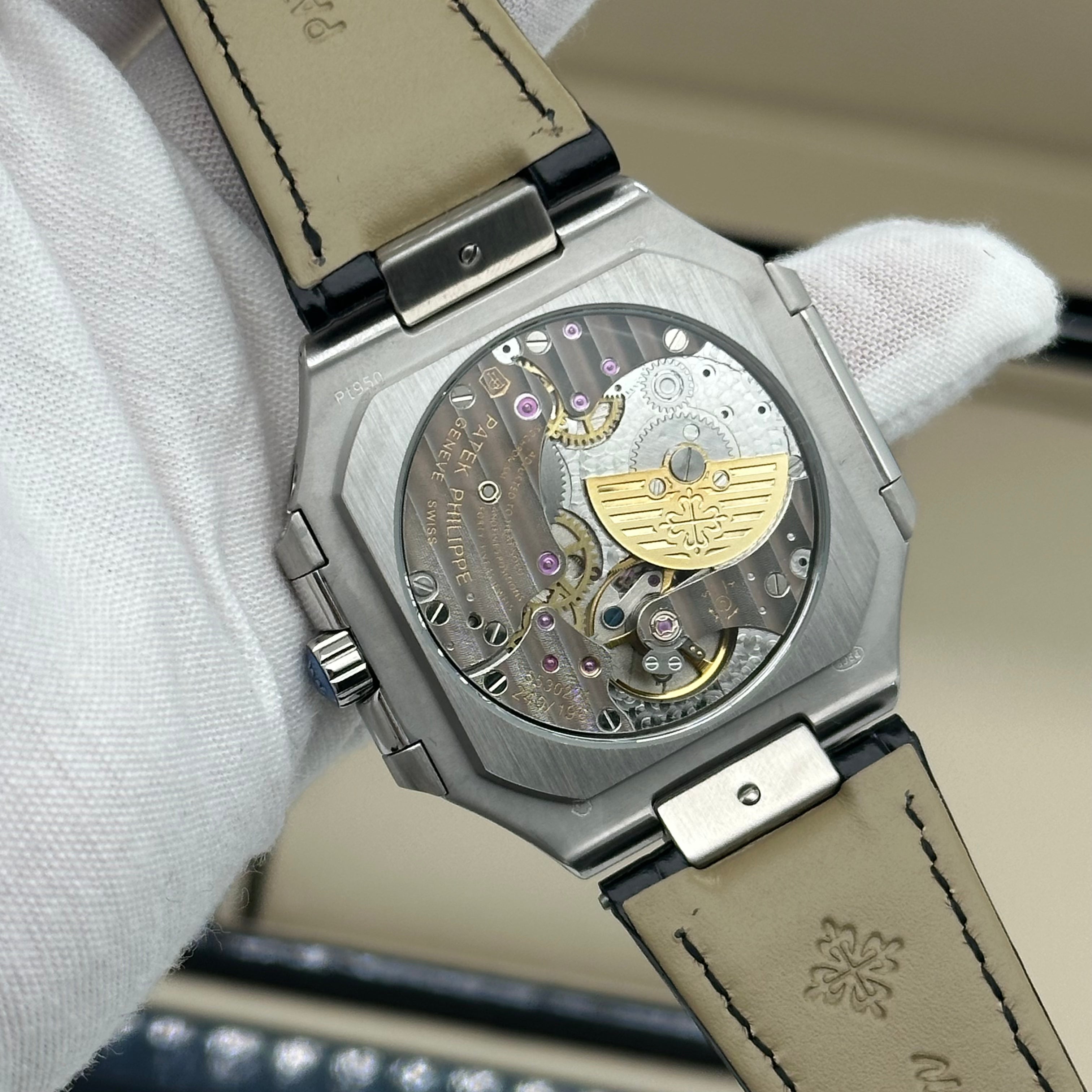 Patek Philippe Gondolo Annual Calendar – Black Dial – Leather Strap – Swiss Super Clone