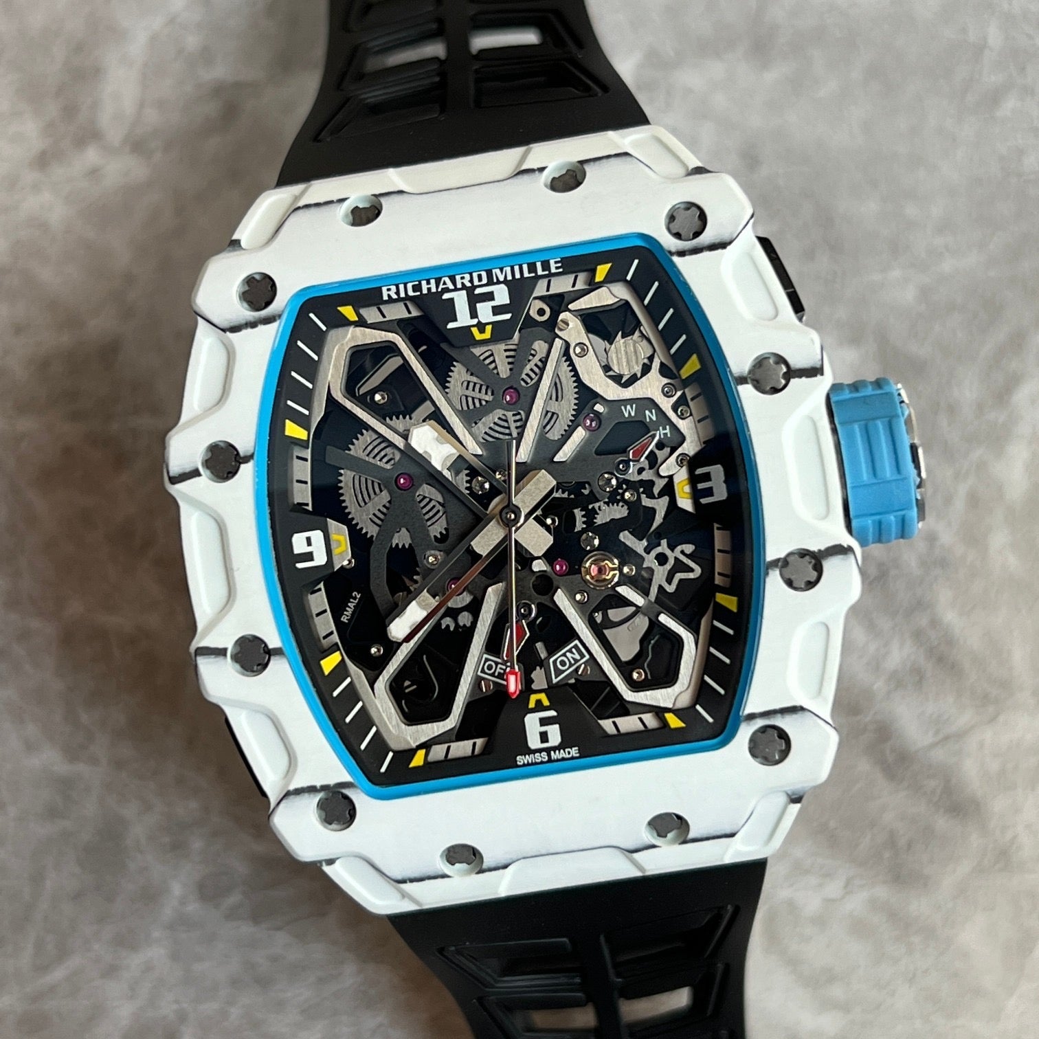 Richard Mille RM35-03 Rafael Nadal Le Mans Classic – White Quartz TPT with Black Strap