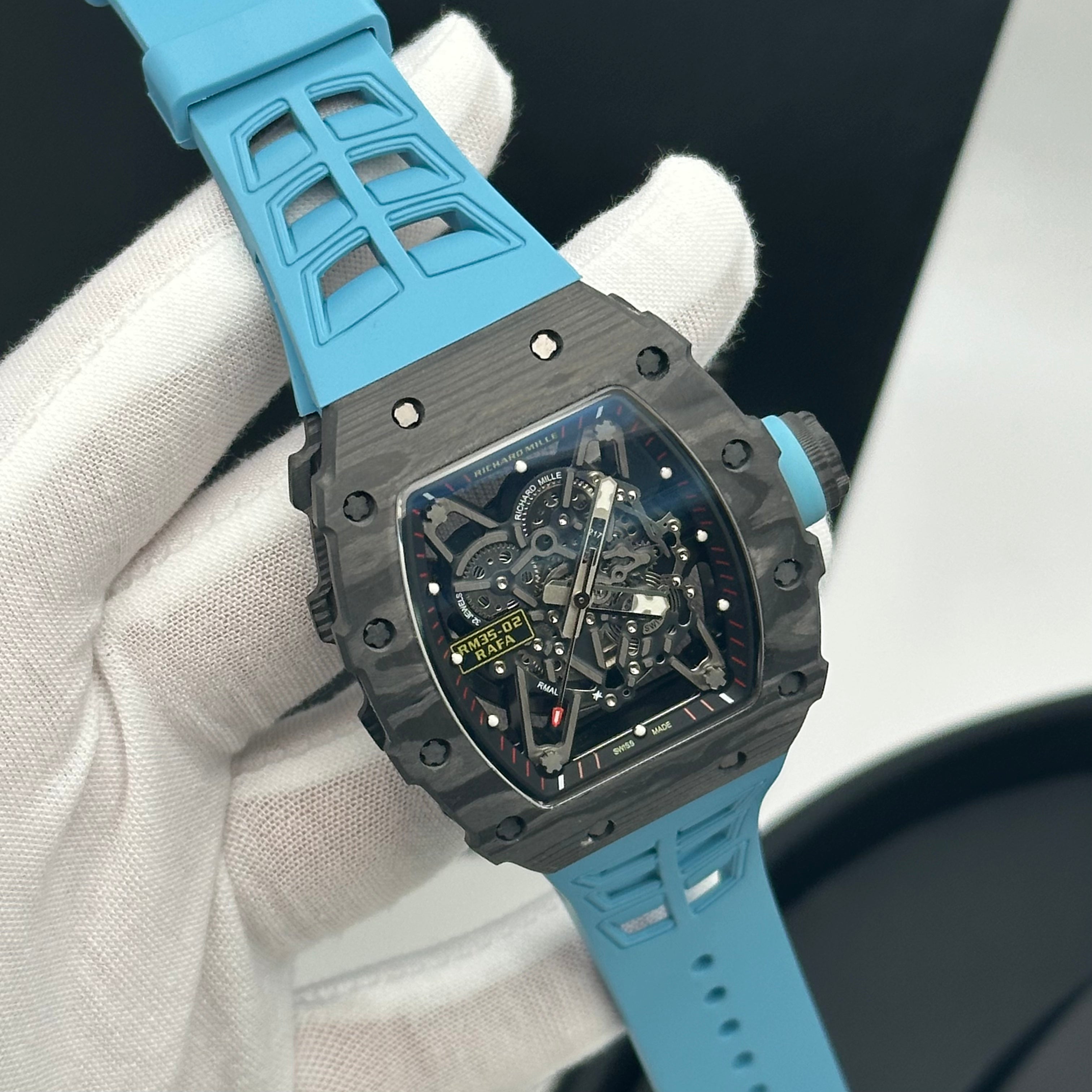Richard Mille RM 35-02 – Carbon TPT with Sky Blue Strap