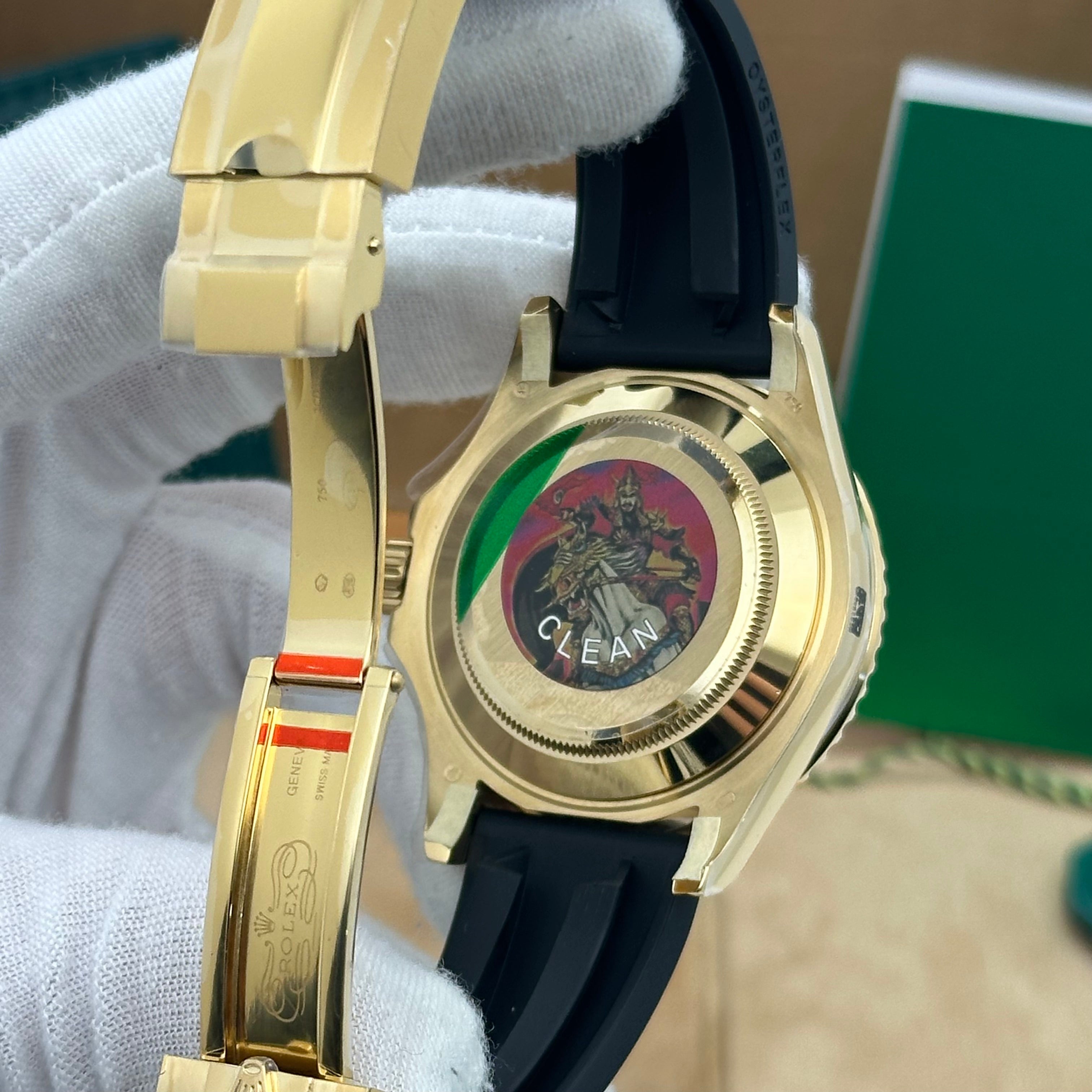 Rolex Yacht-Master 42mm Gold Marine Diver – Black Dial – Premium Edition - Swiss Super Clone - W4785480