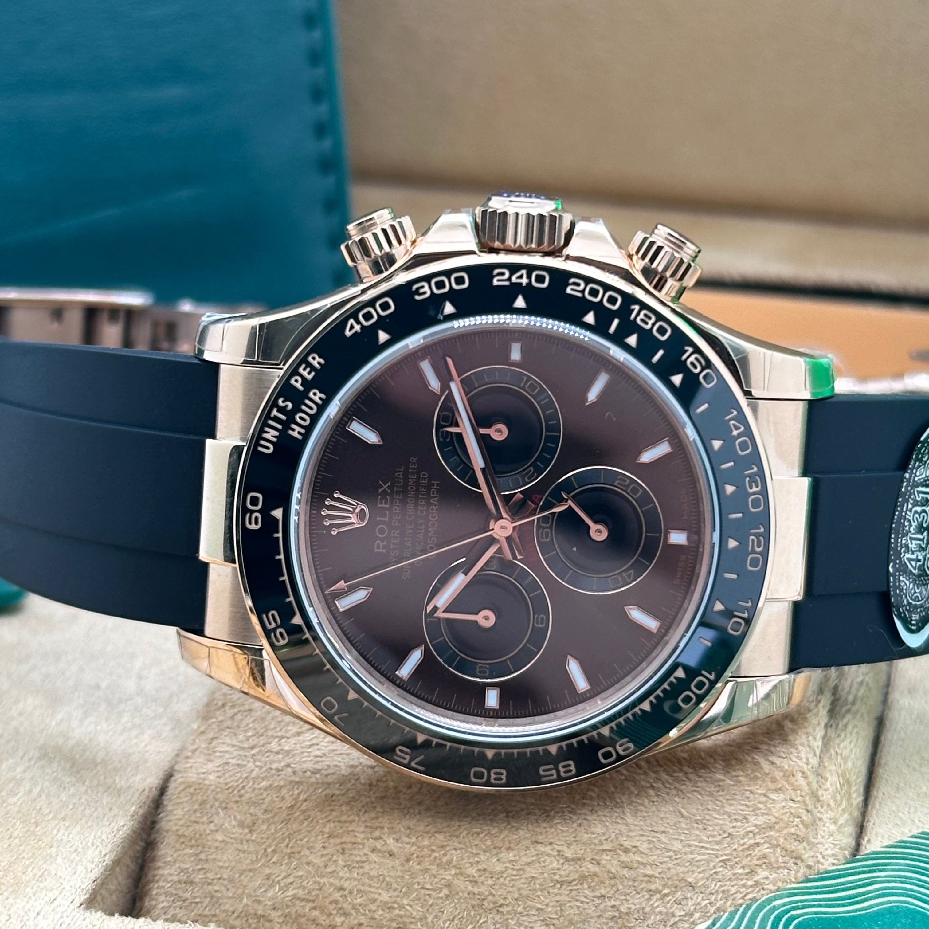 Rolex Daytona 40mm Everose Gold – Chocolate Dial Oysterflex | Swiss Super Clone 1:1 H88F4015