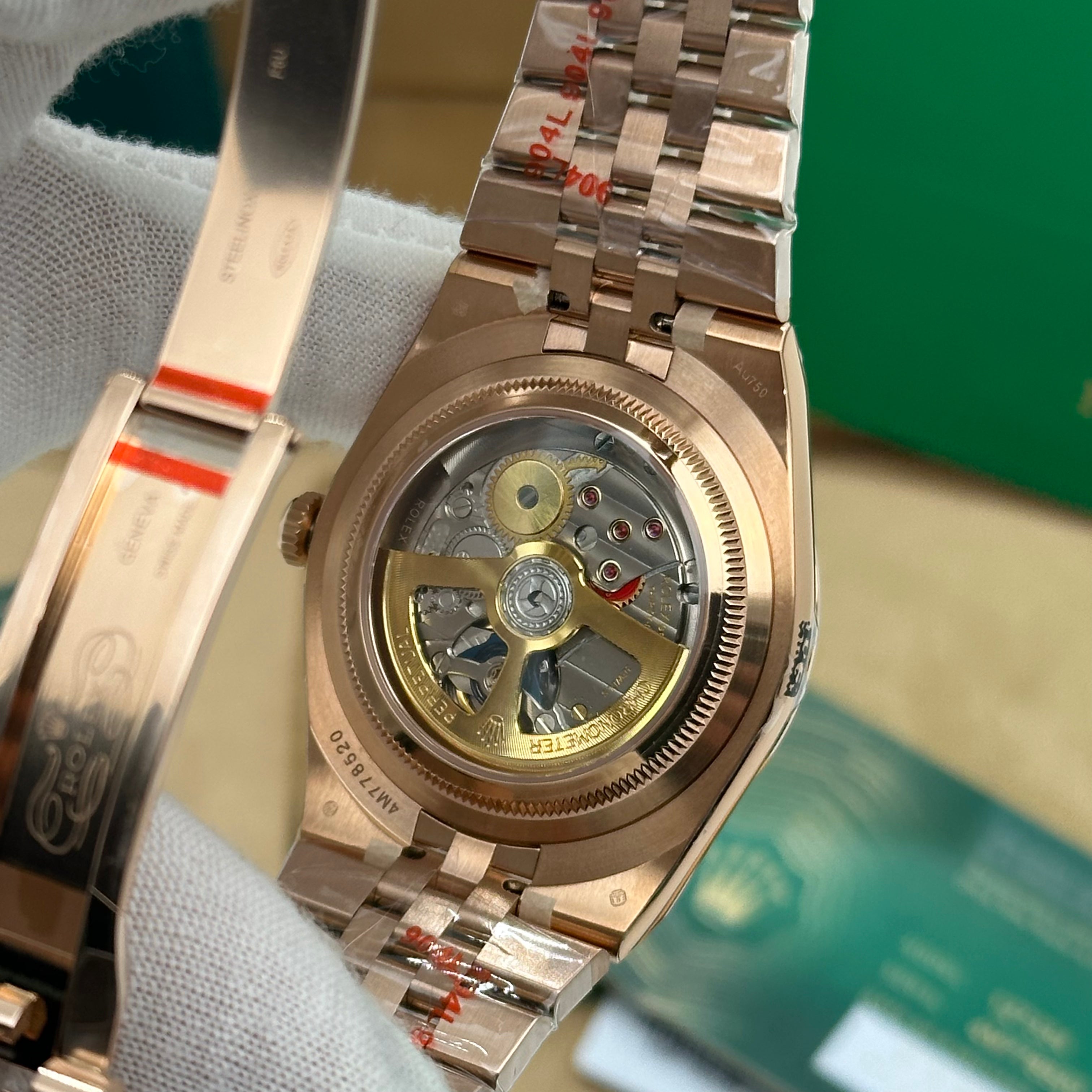Rolex Oyster Perpetual Land-Dweller 41MM Rose Gold Watch - Swiss Super Clone 4M778520