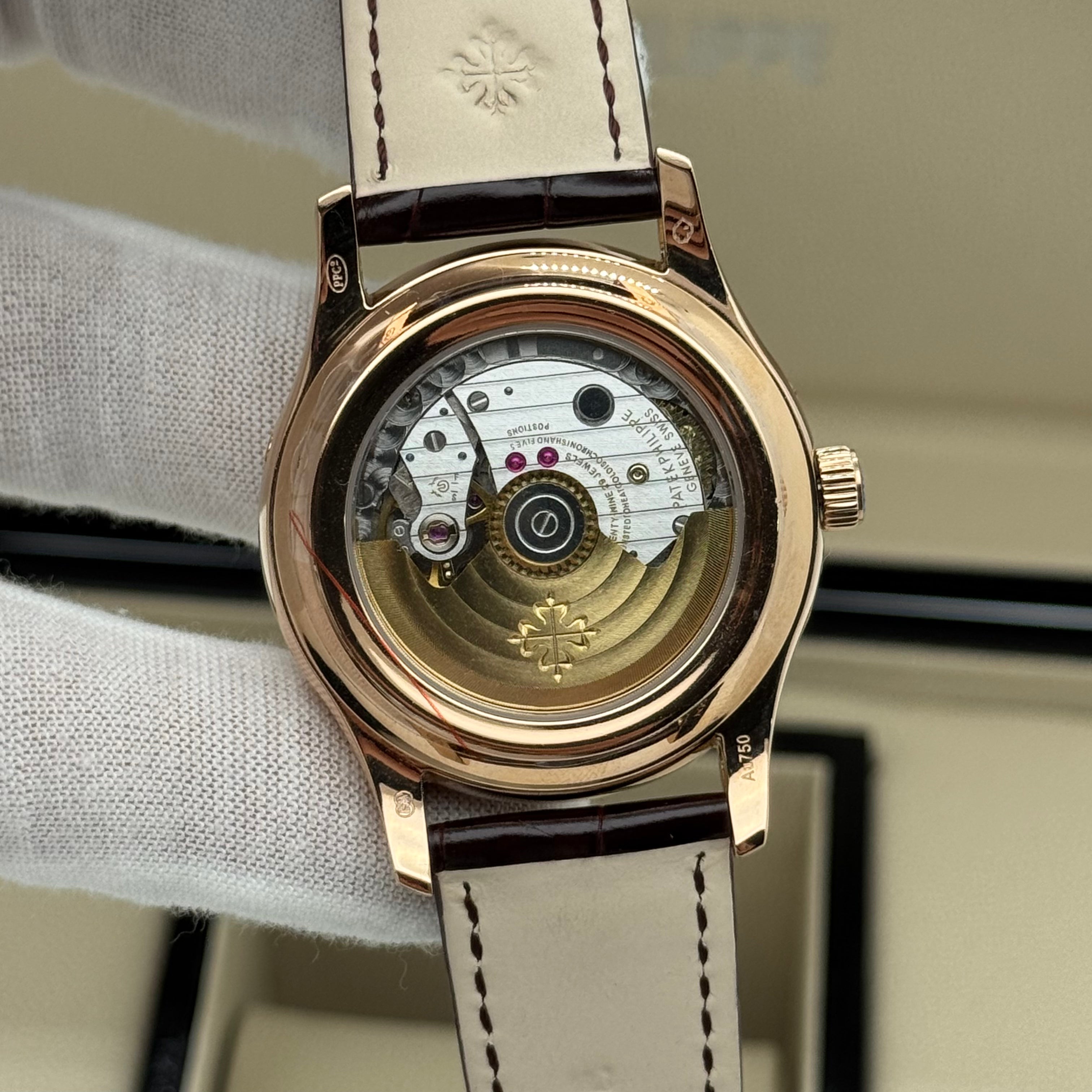 Patek Philippe Annual Calendar – Rose Gold – White Dial – Leather Strap – Swiss Super Clone