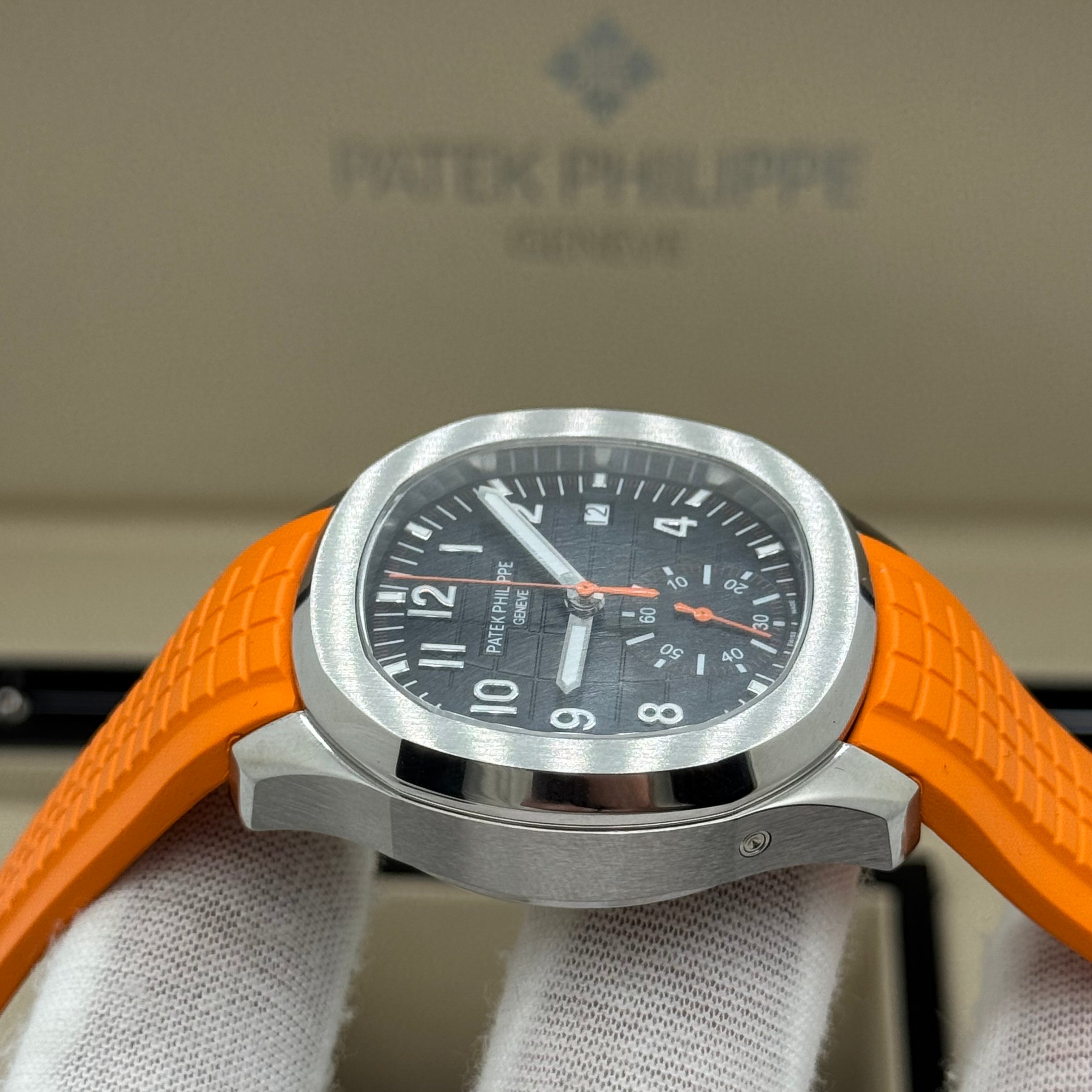 Patek Philippe Aquanaut Chronograph 5968A – Swiss Super Clone (Orange Rubber Strap)