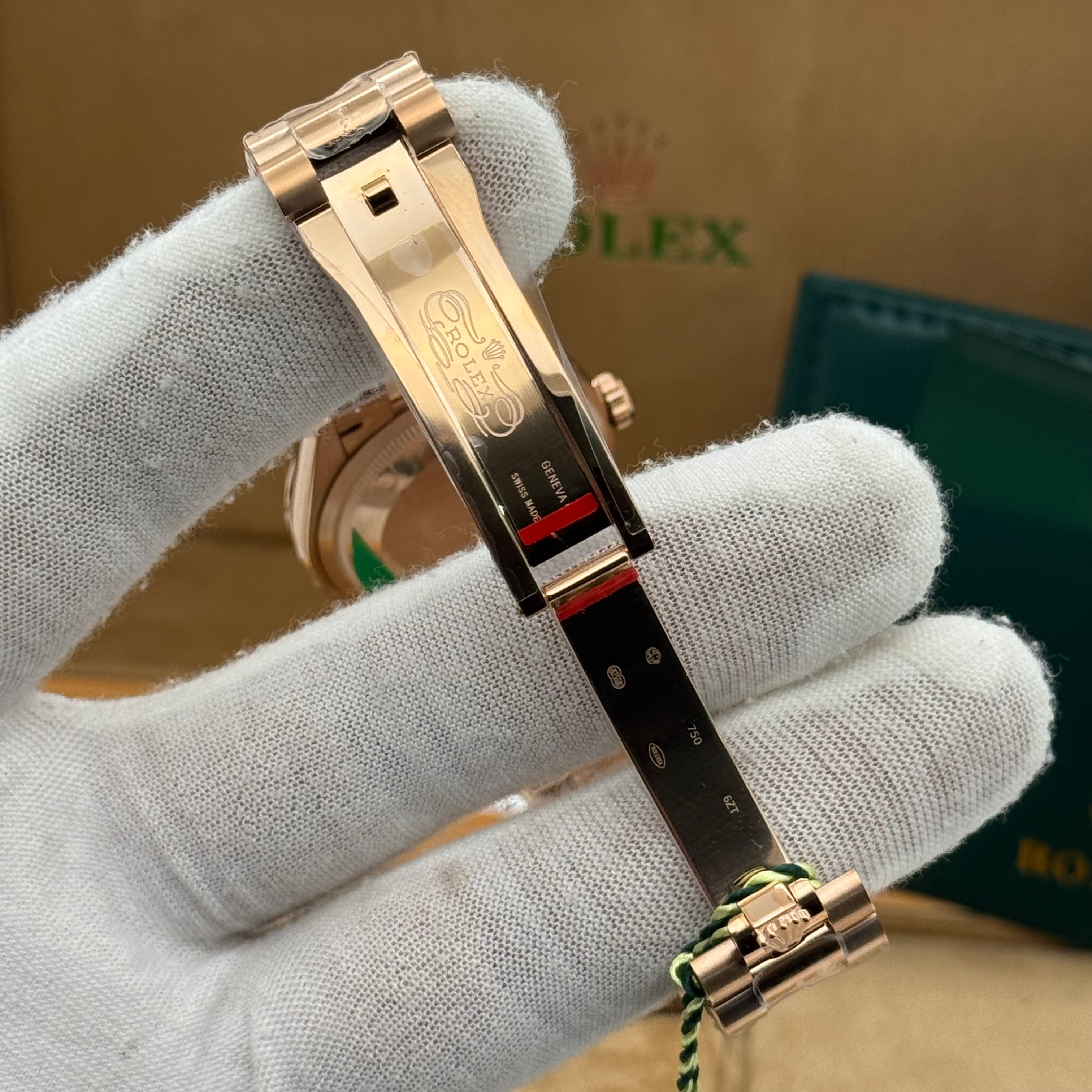 Rose Gold Day-Date 36MM Watch – Blue Dial – Fluted Bezel