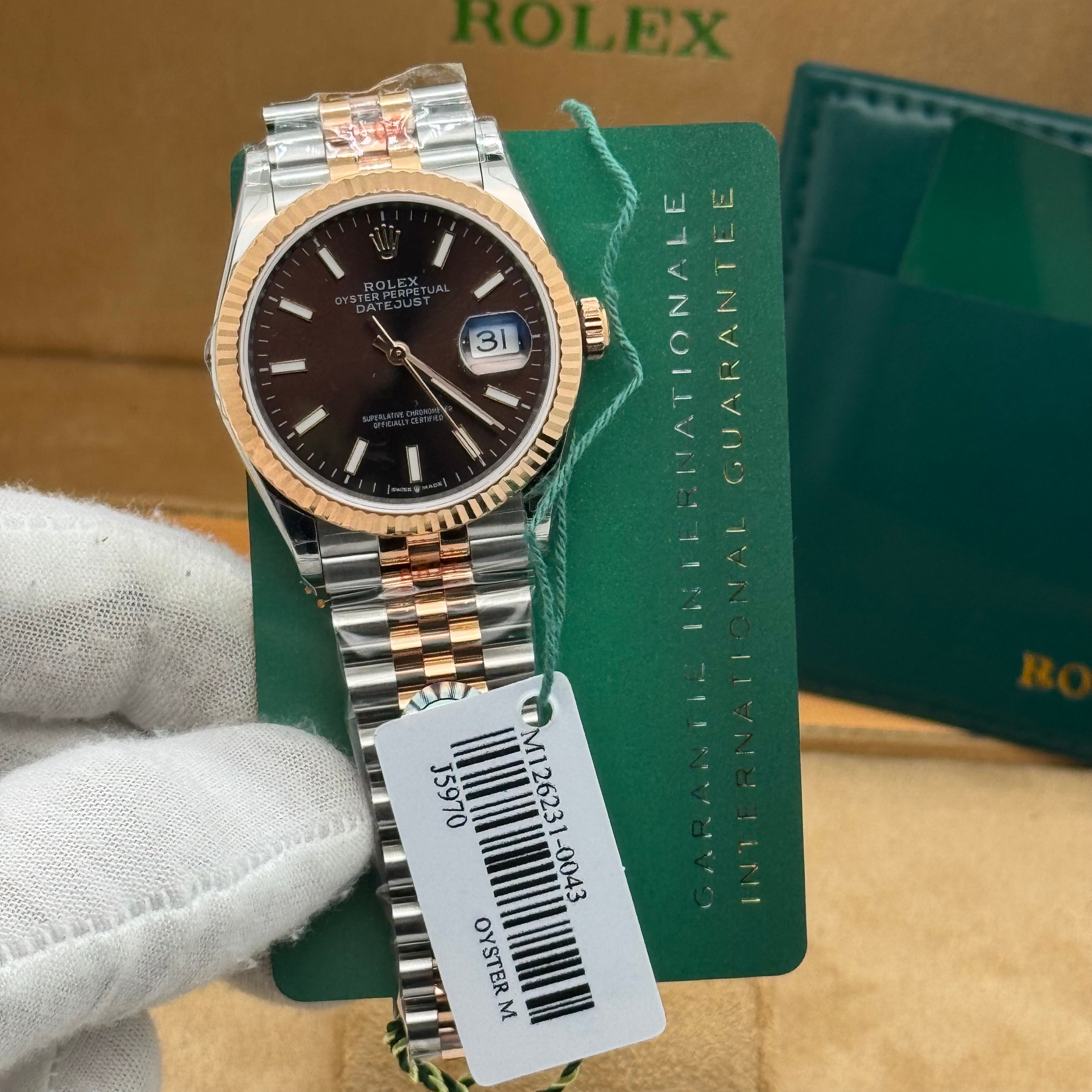 Rolex Datejust 36MM – Two-Tone Rose Gold & Steel / Chocolate Dial