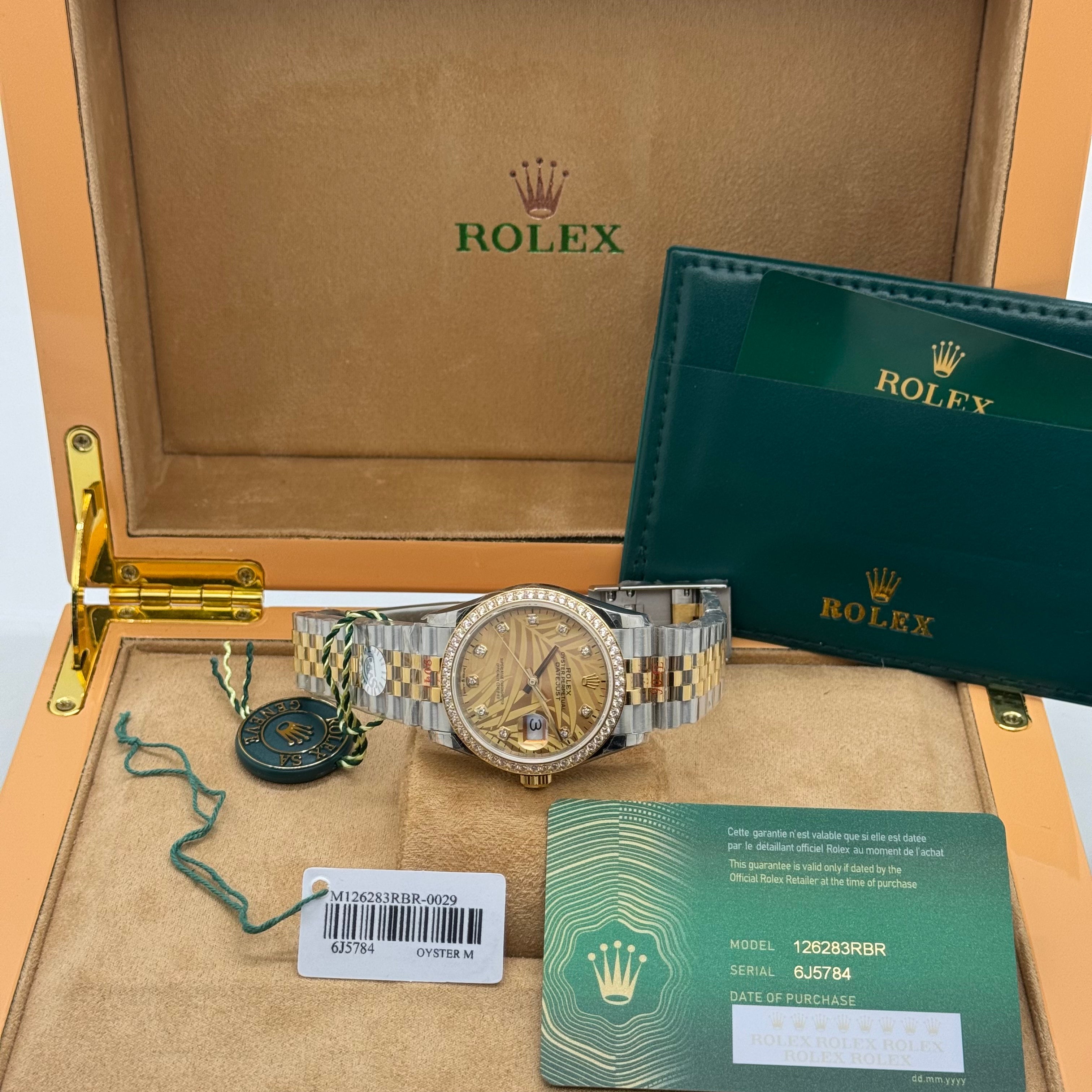 Rolex DateJust - Two Tone Jubilee, Gold Pattern Dial & Diamond Style Bezel