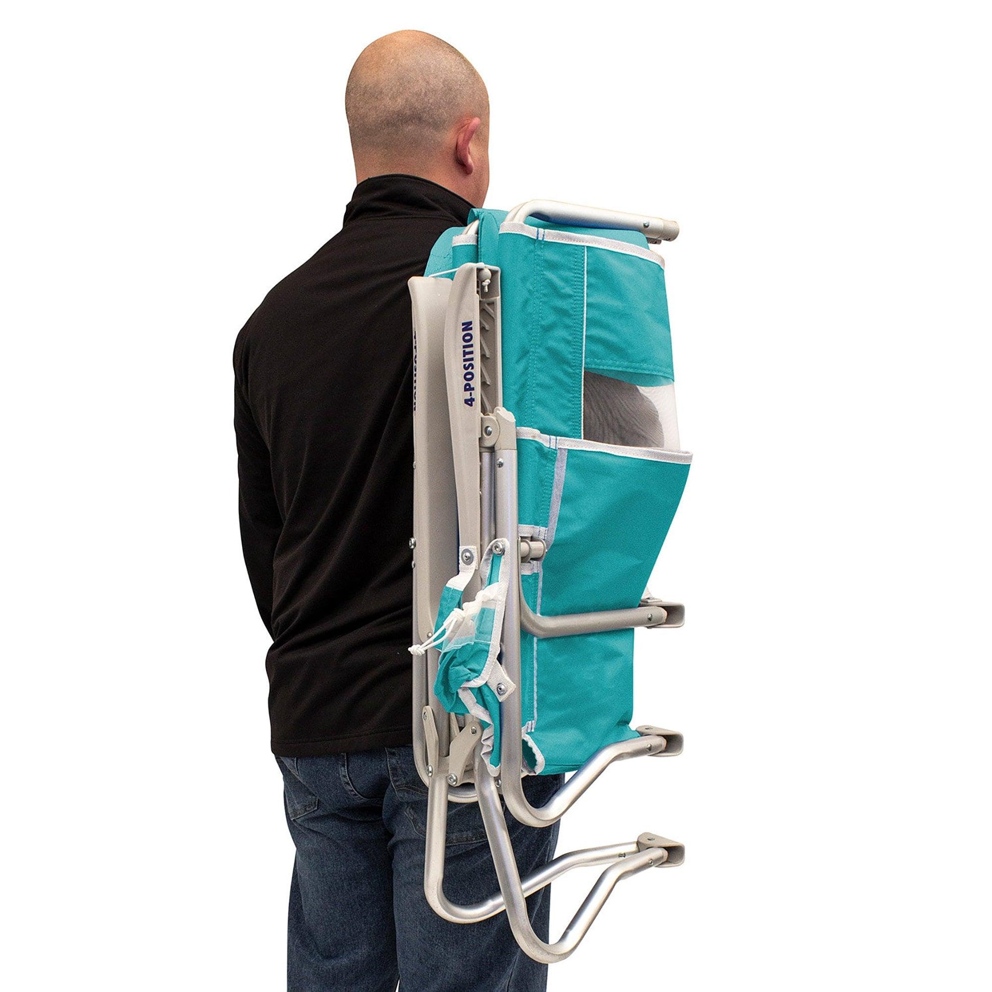 Bi-Fold Beach Chair, Seafoam Green, Shoulder Strap