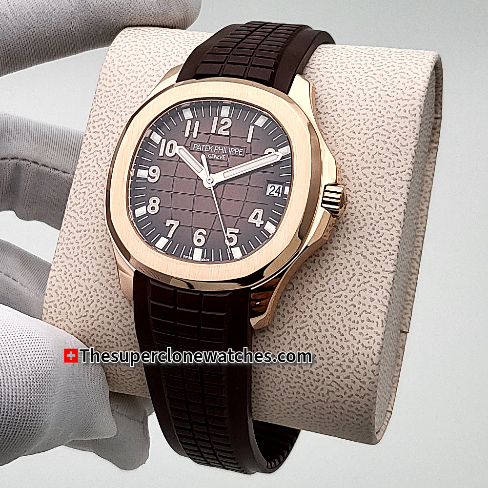 Patek Philippe Aquanaut Rose Gold 5167R-001 Brown Dial Exact 1:1 Super Clone 26-330 S C/430 Swiss Movement Replica Watch