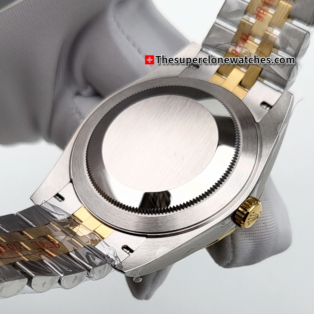 Rolex Datejust Oystersteel and Yellow Gold Champagne-Colour with Diamonds Set Dial Exact 1:1 Super Clone 3235 Swiss Movement Replica Watch Ref-126333