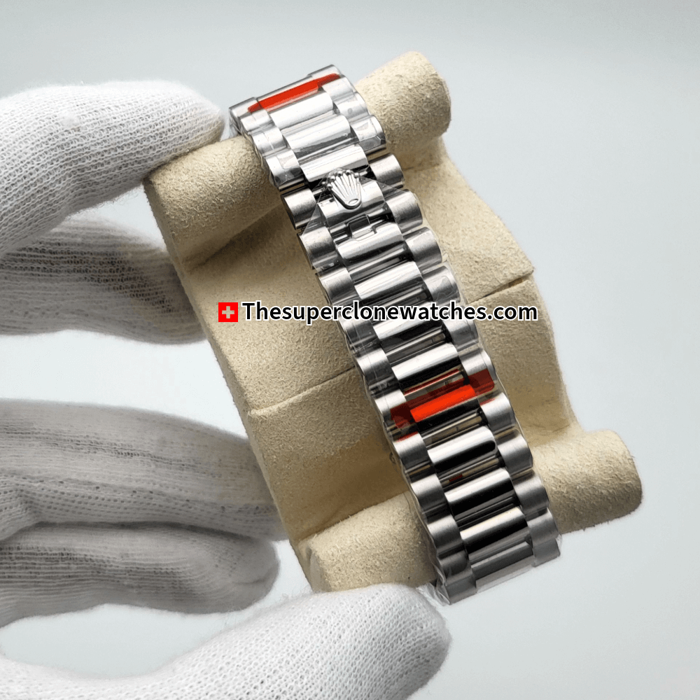 Rolex Day-Date Platinum Ice Blue Dial Exact 1:1 Super Clone 3255 Swiss Movement Replica Watch Ref-228236