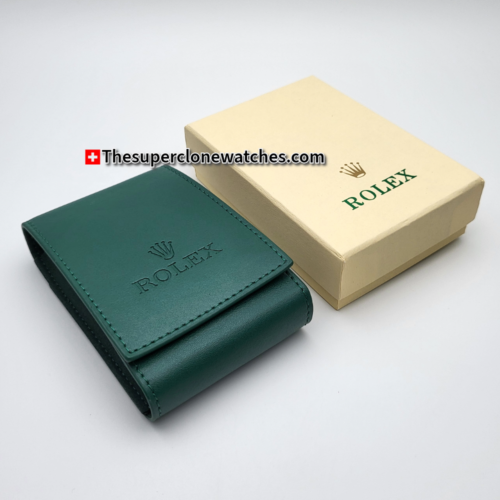 Rolex Green Watch Case Travel Pouch Soft Leather Protection