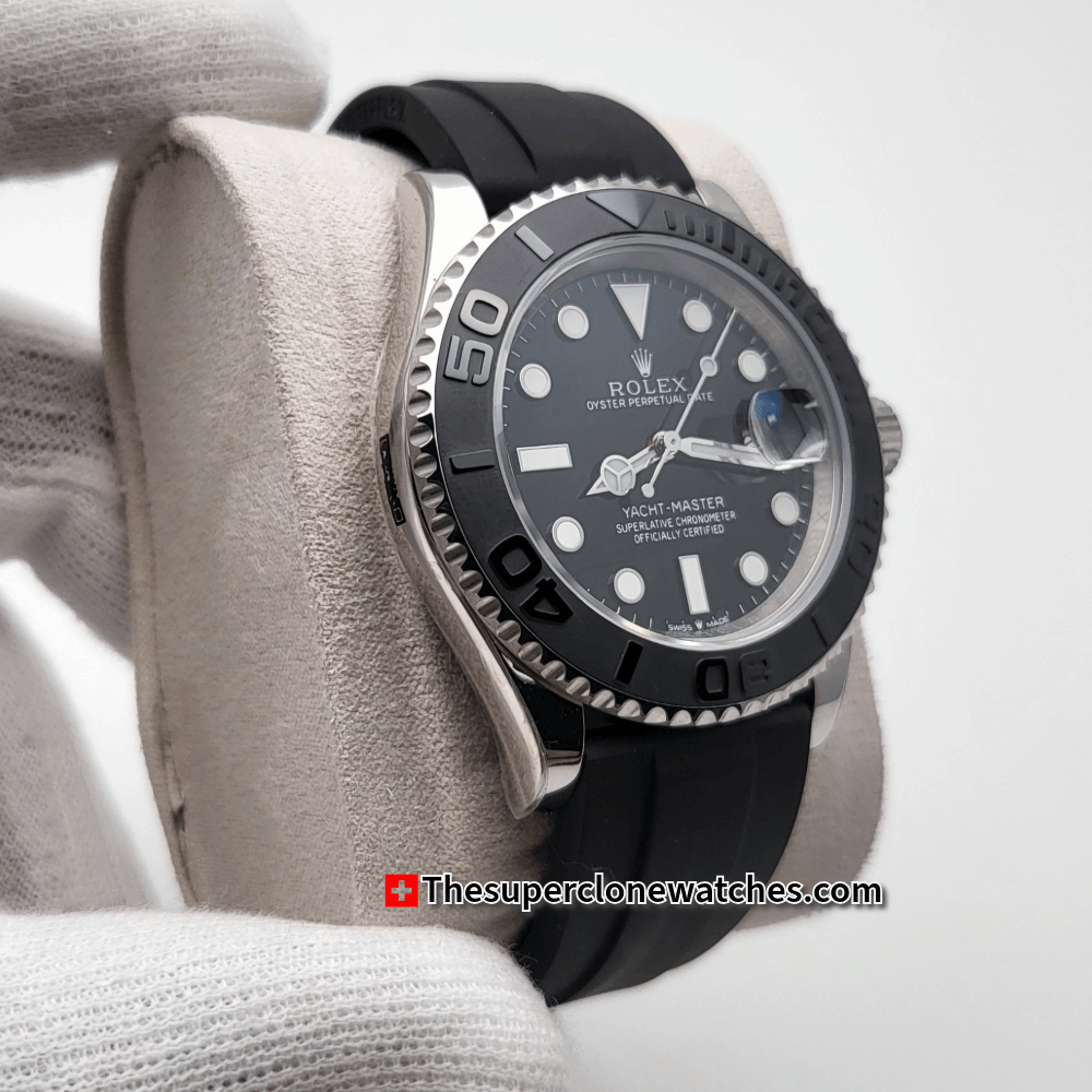 Rolex Yacht-Master White Gold Oysterflex Exact 1:1 Super Clone 3235 Swiss Automatic Replica Watch Ref-226659