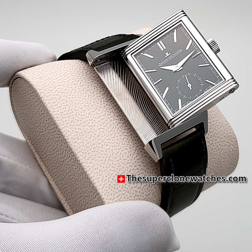 Jaeger-LeCoultre Reverso Tribute Monogace Small Seconds Green leather Strap Exact 1:1 Super Clone 822 Swiss Movement Replica Watch