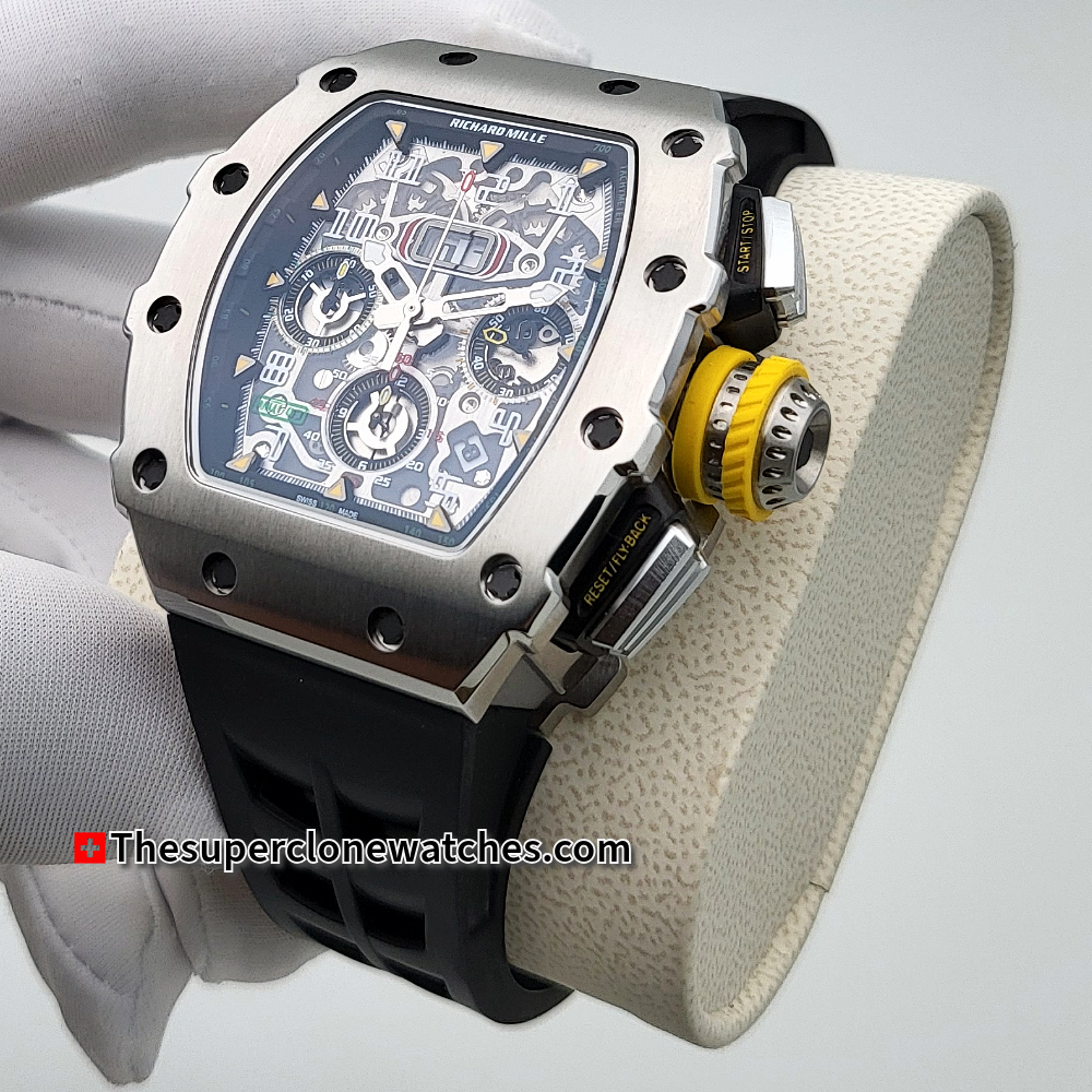 Richard Mille RM 011 Titanium Flyback Chronograph Exact 1:1 Super Clone RM 11-03 Swiss Movement Replica Watch