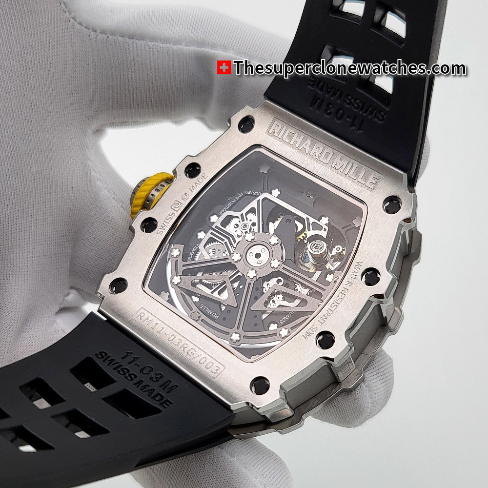 Richard Mille RM 011 Titanium Flyback Chronograph Exact 1:1 Super Clone RM 11-03 Swiss Movement Replica Watch