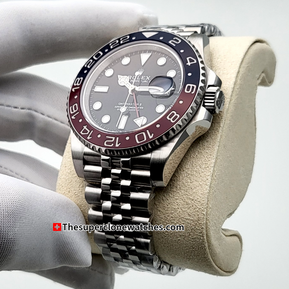 Rolex GMT Master II Pepsi Jubilee Bracelet Exact 1:1 Super Clone 3285 Swiss Movement Replica Watch Ref-126710BLRO