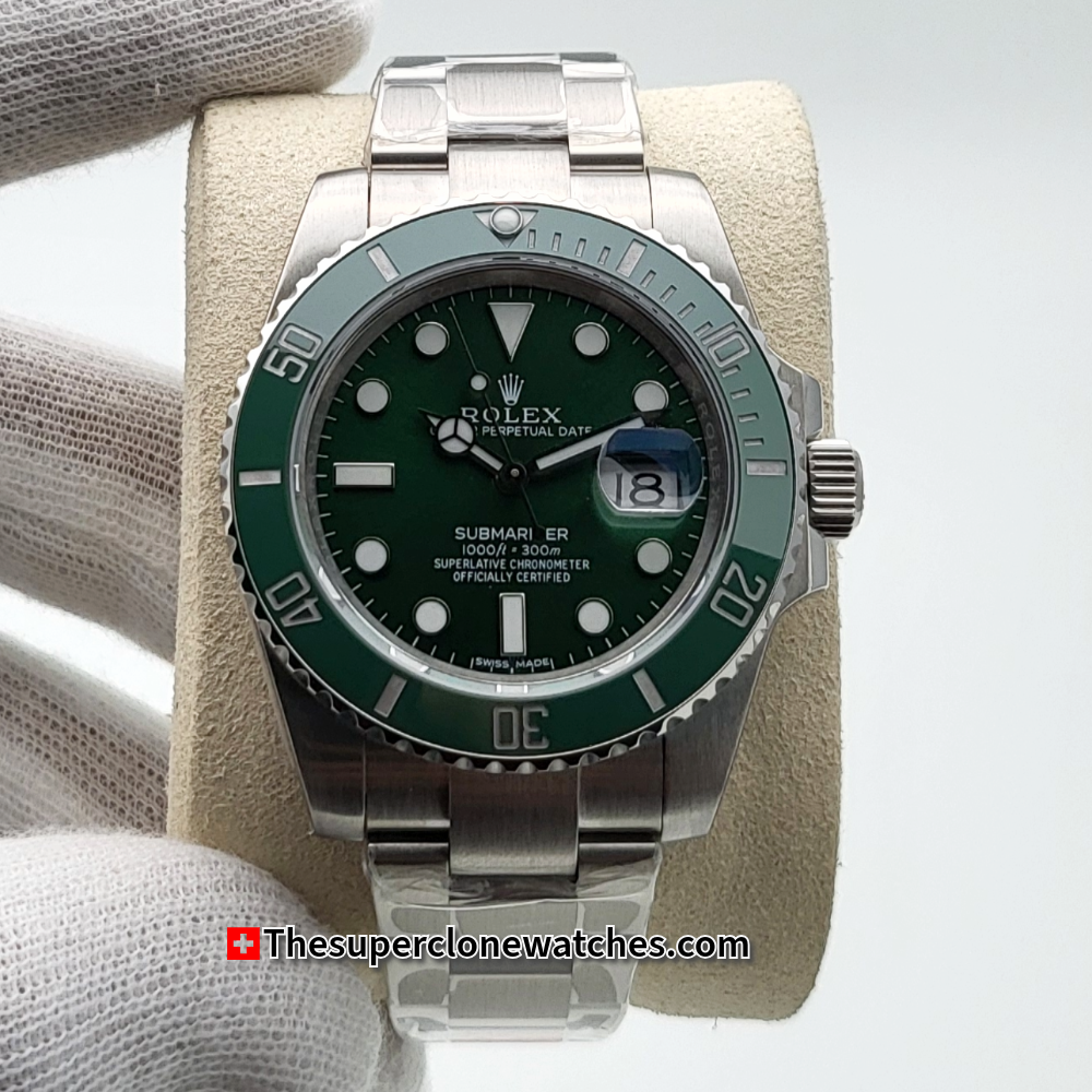 Rolex Submariner Hulk Date Green Dial Exact 1:1 Super Clone 3135 Swiss Movement Replica Watch Ref-116610LV