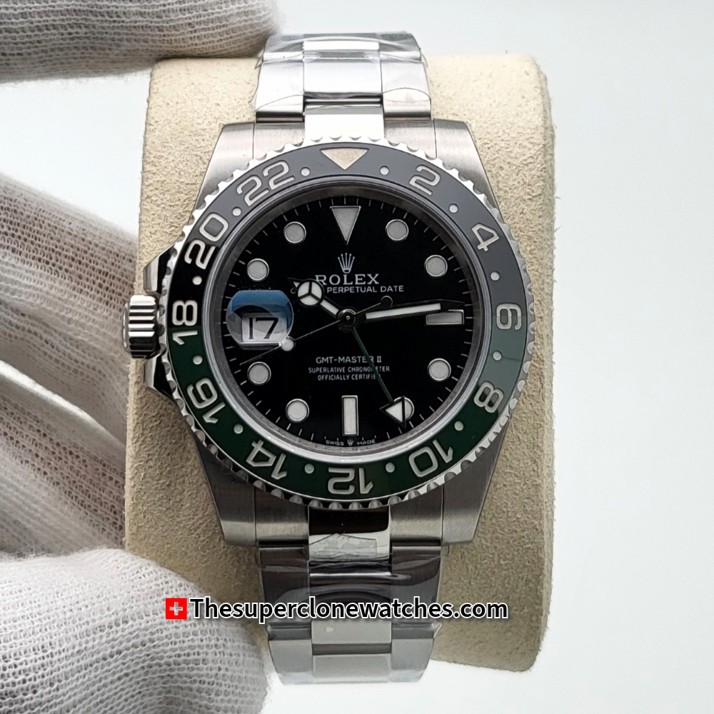 Rolex GMT Master II Sprite Left-Hand Exact 1:1 Super Clone 3285 Swiss Movement Replica Watch Ref-126720VTNR